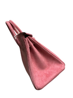 Birkin 25 Retourne in Pink Suede Grizzly (Palladium Hardware)