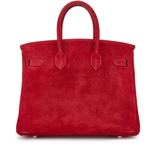 Birkin 25 Palladium Hardware Rouge Vif Doblis
