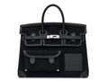 Birkin Cargo 35 in Noir Toile Goéland and Swift Leather (Palladium Hardware)