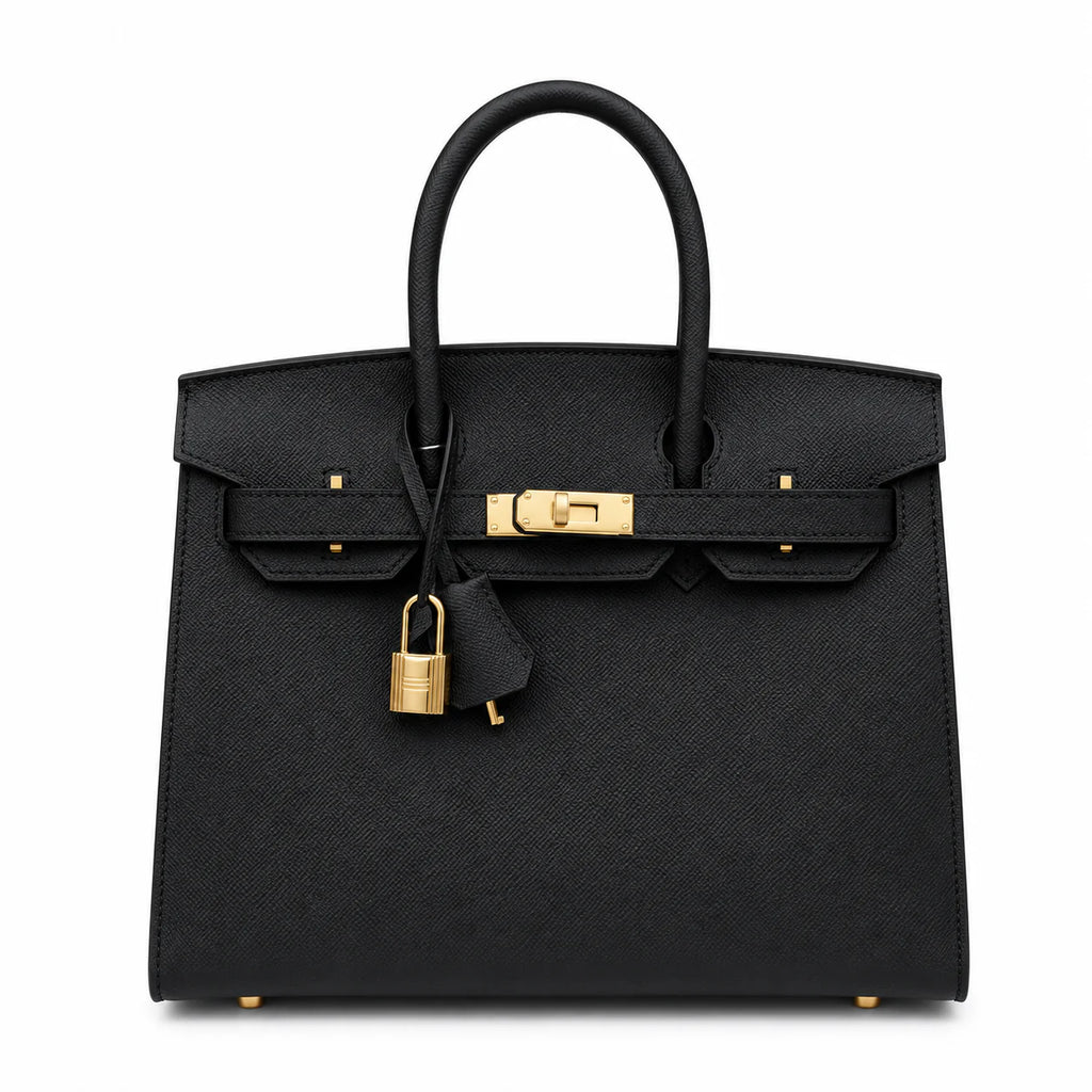 Birkin Style 25/30 Sellier in Noir Epsom Leather (Gold Hardware)