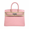 Birkin 25  Retourne 3Q Rose Sakura Togo Silver Hardware