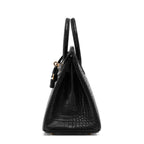 Black Matte Alligator Baby Birkin 20cm Gold Hardware