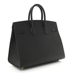 Birkin Sellier 25 Black Epsom Leather Gold Hardware