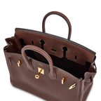 Birkin 25 Gold Hardware Chocolat Togo Quilted Epsom Leather Golden Lock