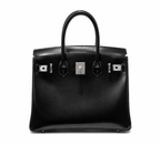 Birkin 30 Sellier in Noir Boxcalf Leather (Palladium Hardware)