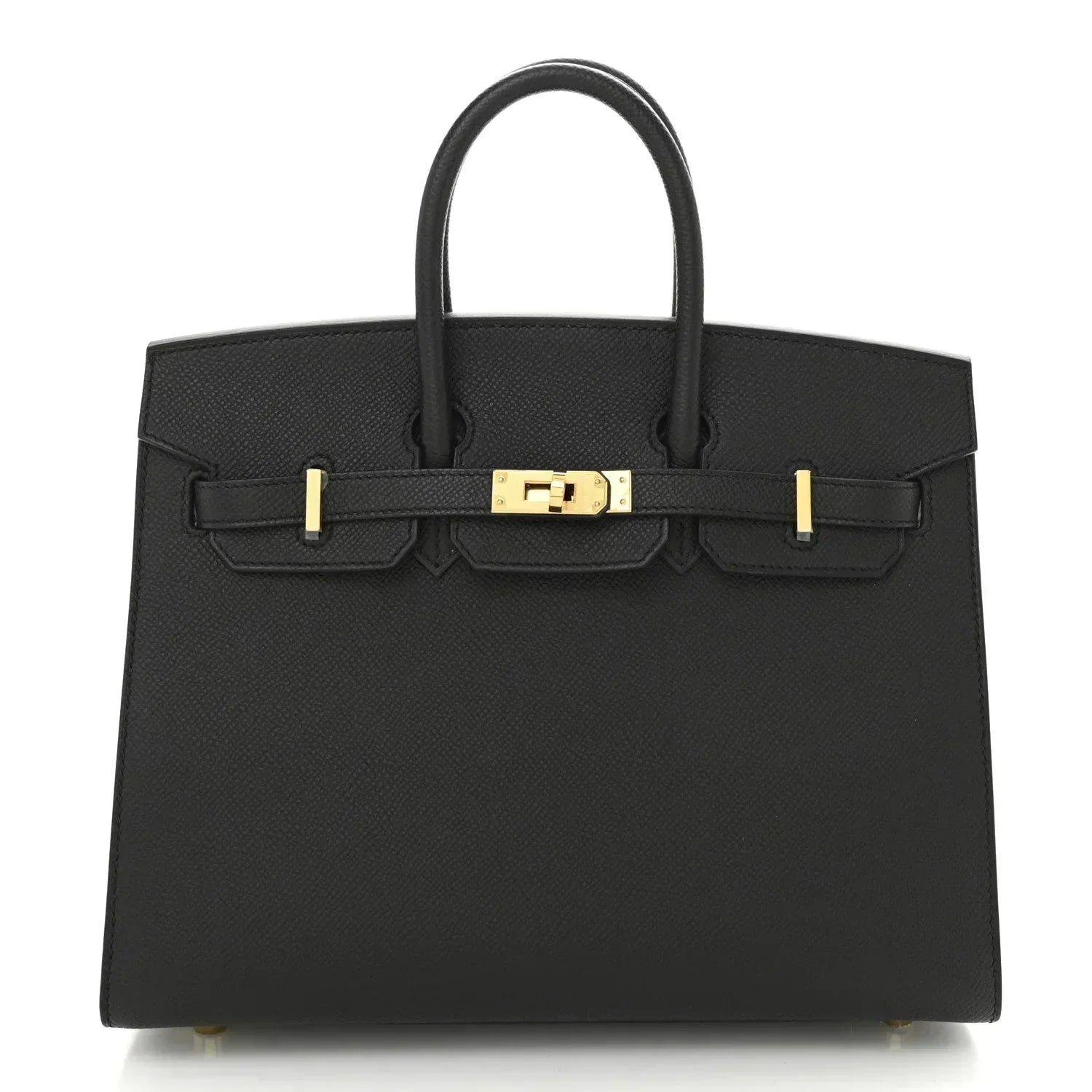 Birkin Sellier 25 Black Epsom Leather Gold Hardware