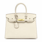 Birkin Style 25/30 Sellier in Craie Epsom Leather (Gold Hardware)