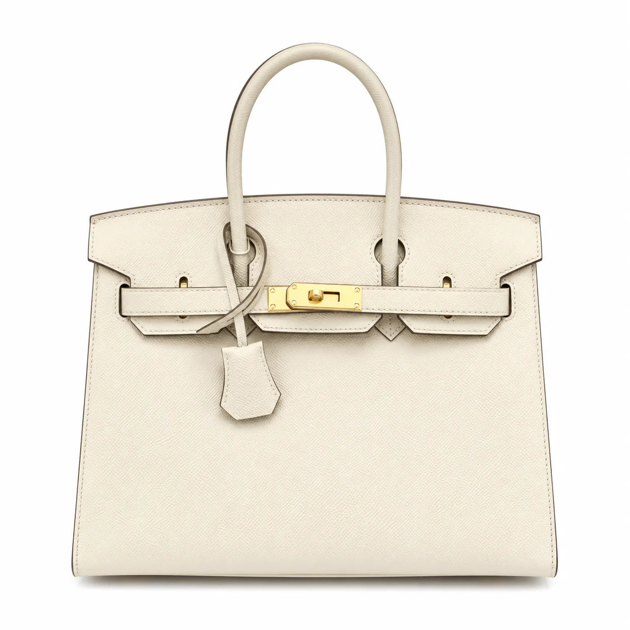 Birkin Style 25/30 Sellier in Craie Epsom Leather (Gold Hardware)