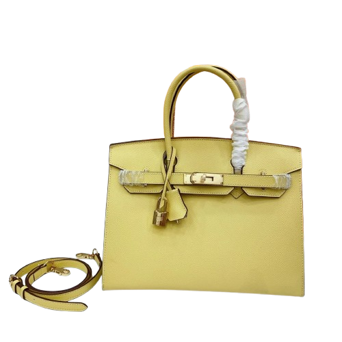 Birkin Style 25/30 Sellier in Lime Epsom Leather (Gold Hardware)