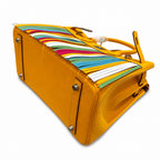 Birkin 30cm HSS Edition in Amber Yellow with Rainbow Swift Fringe