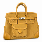 Birkin Cargo 25 in Sesame Toile Goéland and Swift Leather (Palladium Hardware)