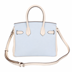Birkin 25/30 Retourne Bi-Color in Bleu Brume and Craie Togo Leather (Palladium Hardware)