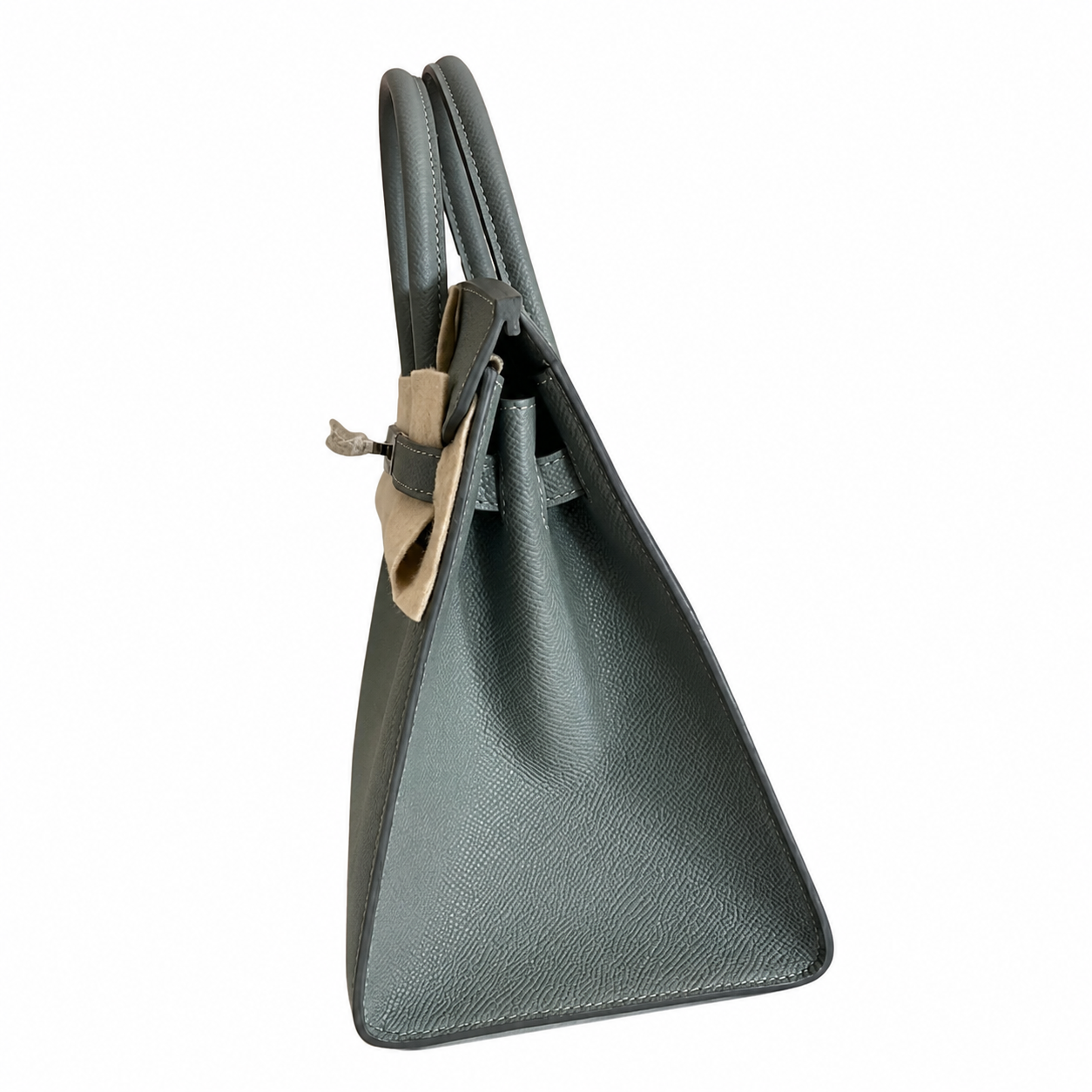 Birkin 25 Sellier 63 Vert Amande Epsom Silver Hardware
