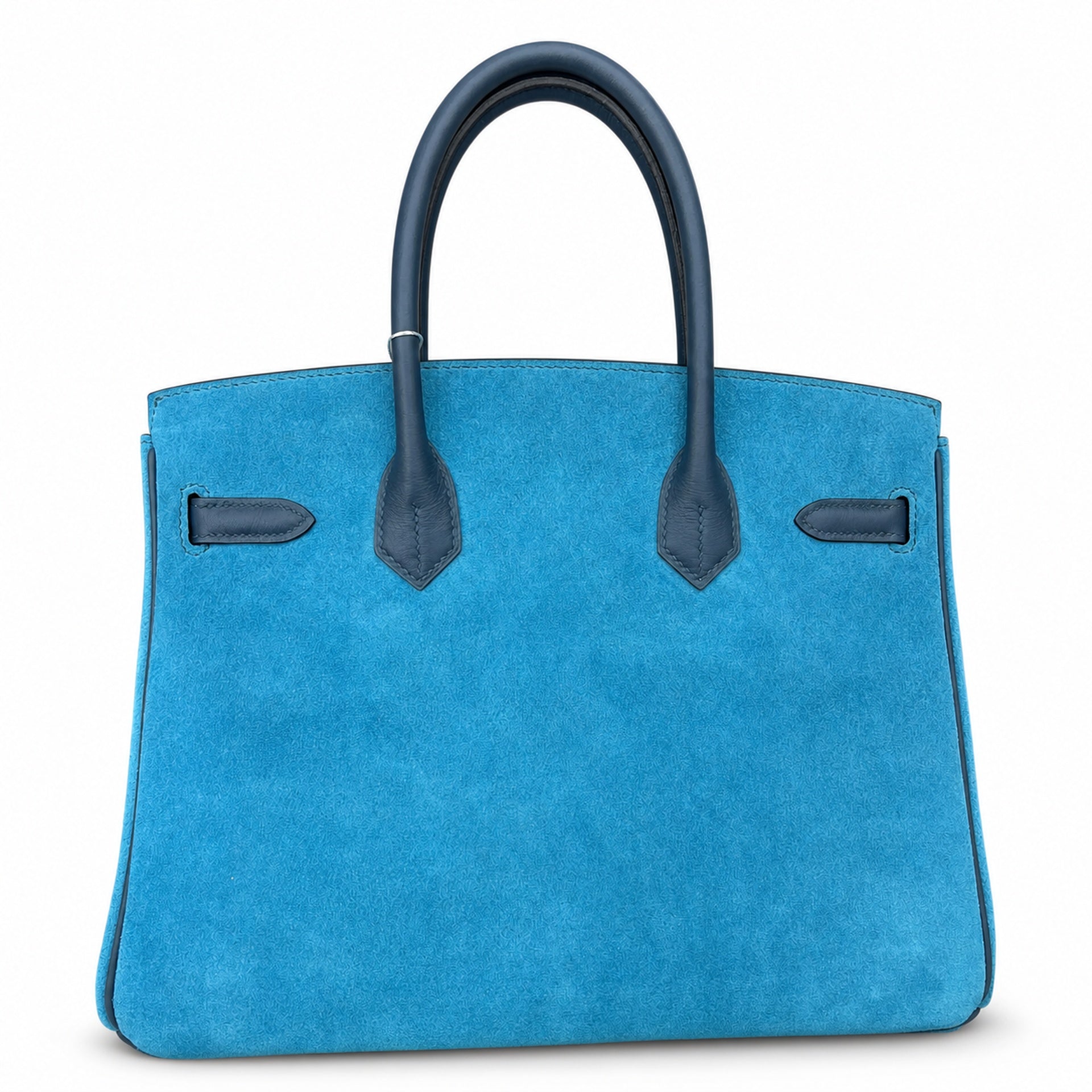 Rare Runaway Birkin 30cm Grizzly Agate Blue Suede Luxury Tote