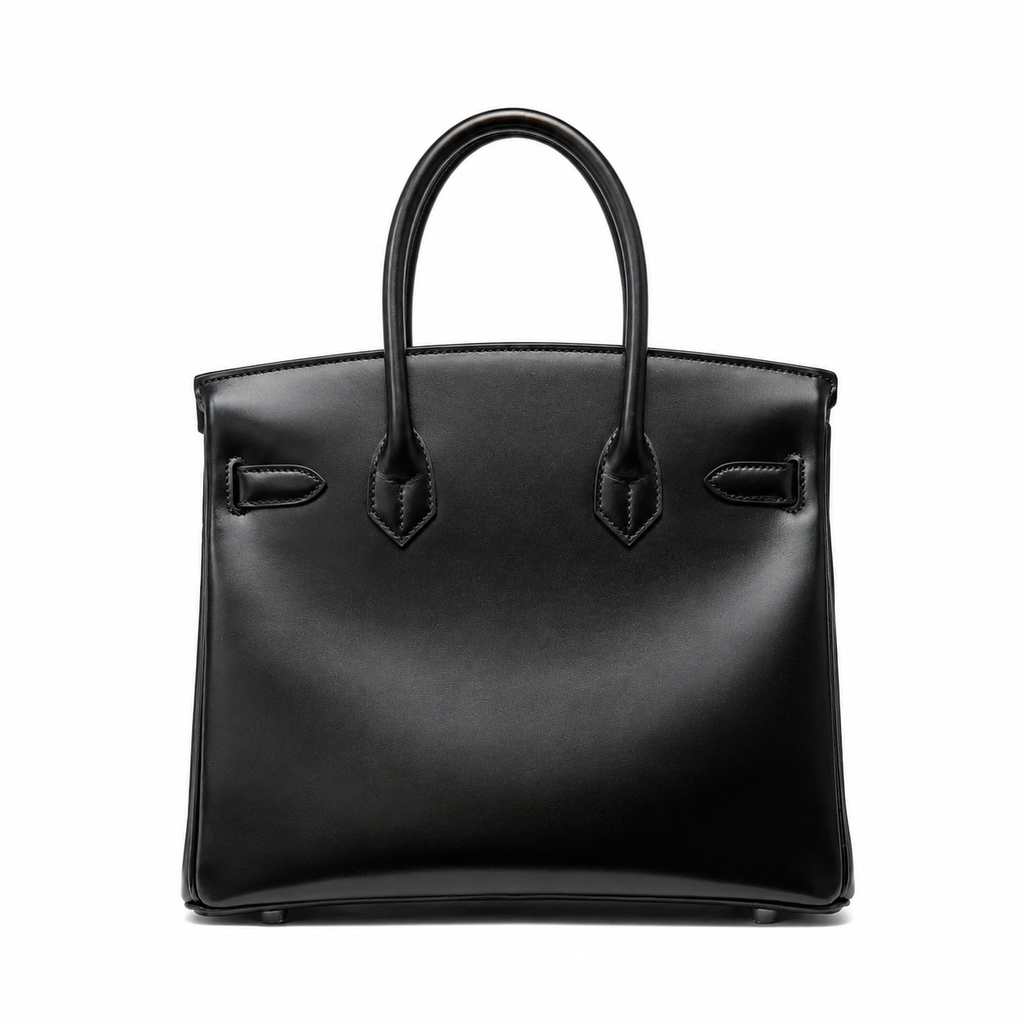 Birkin 30 Sellier in Noir Boxcalf Leather (Palladium Hardware)