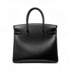 Birkin 30 Sellier in Noir Boxcalf Leather (Palladium Hardware)