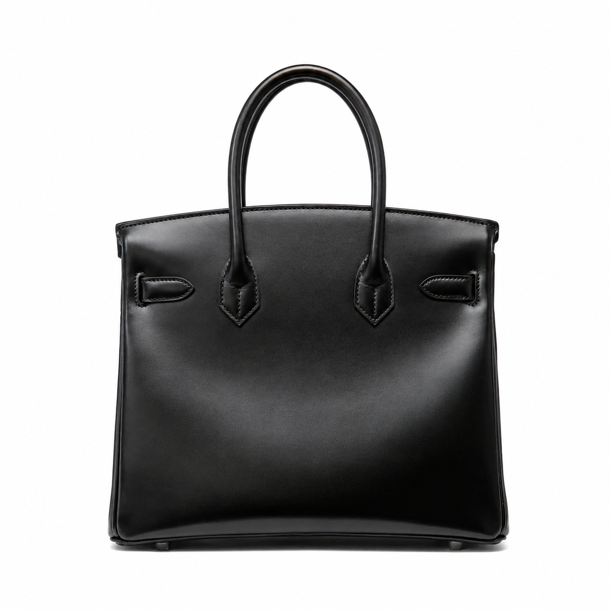 Birkin 30 Sellier in Noir Boxcalf Leather (Palladium Hardware)
