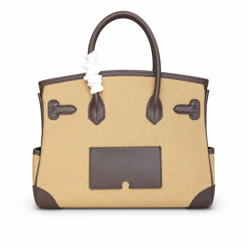 Birkin Cargo 30 Ebène Swift Leather and Khaki Canvas Multi-Pocket Bag