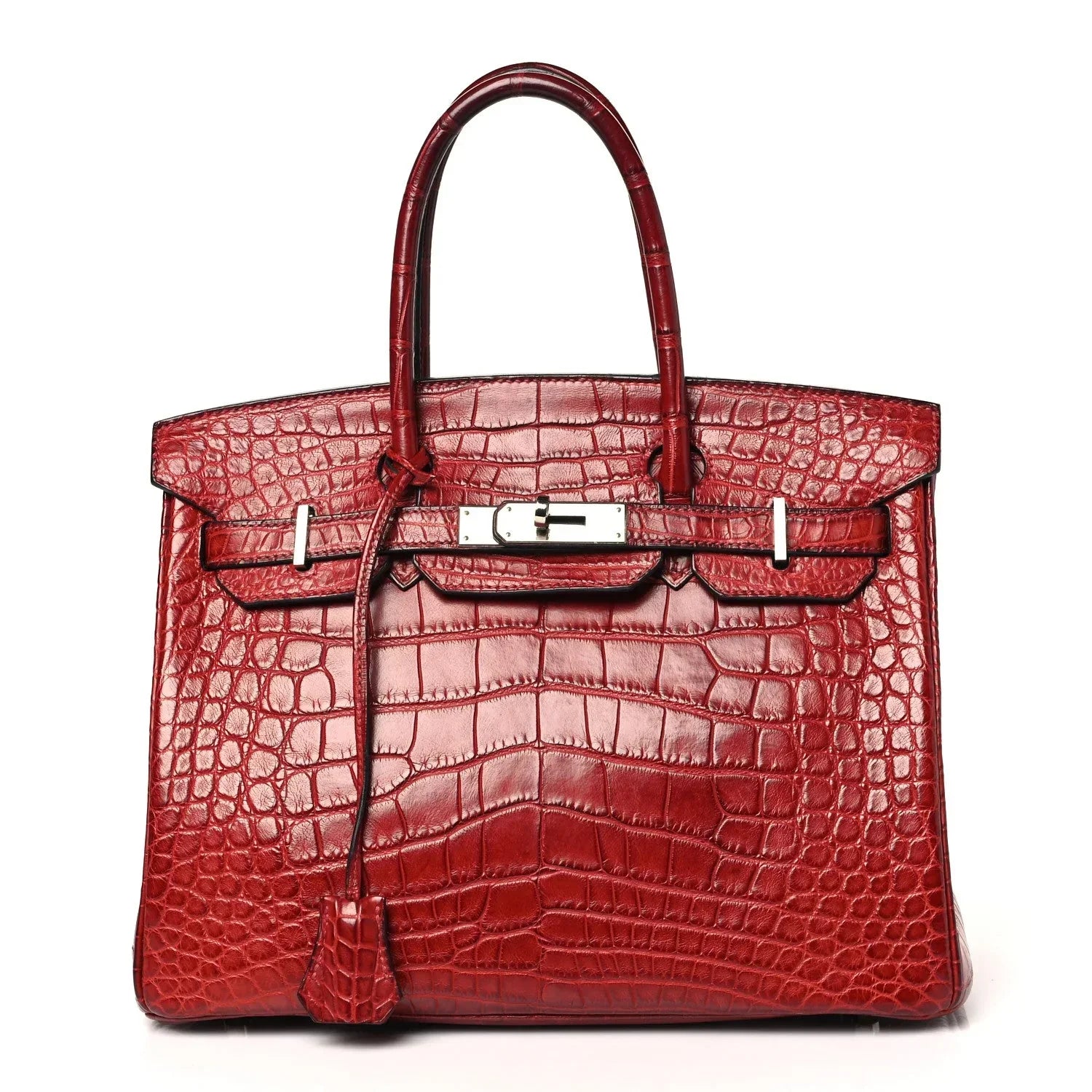 Birkin 30 Rouge Matte Alligator Gold Hardware