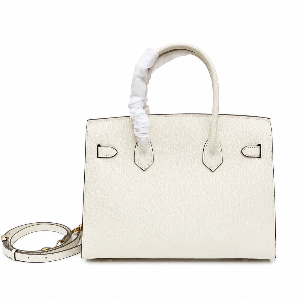 Birkin Style 25/30 Sellier in Craie Epsom Leather (Gold Hardware)