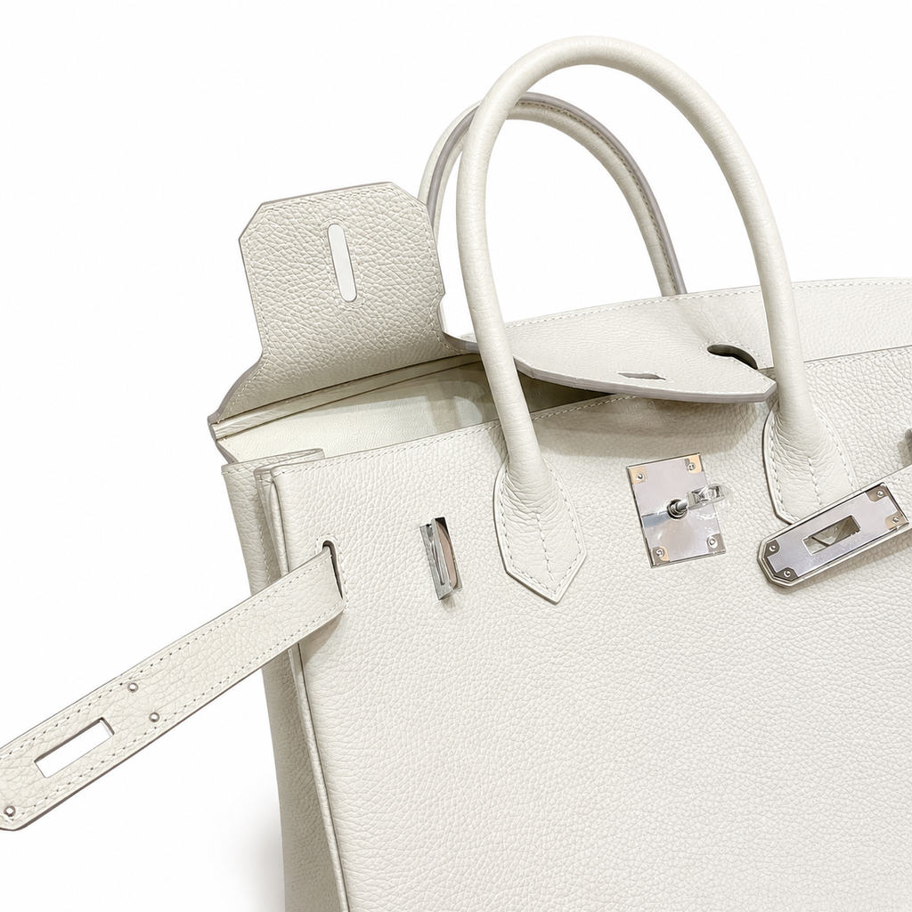 Birkin 30 Retourne in Craie Togo Leather (Palladium Hardware)