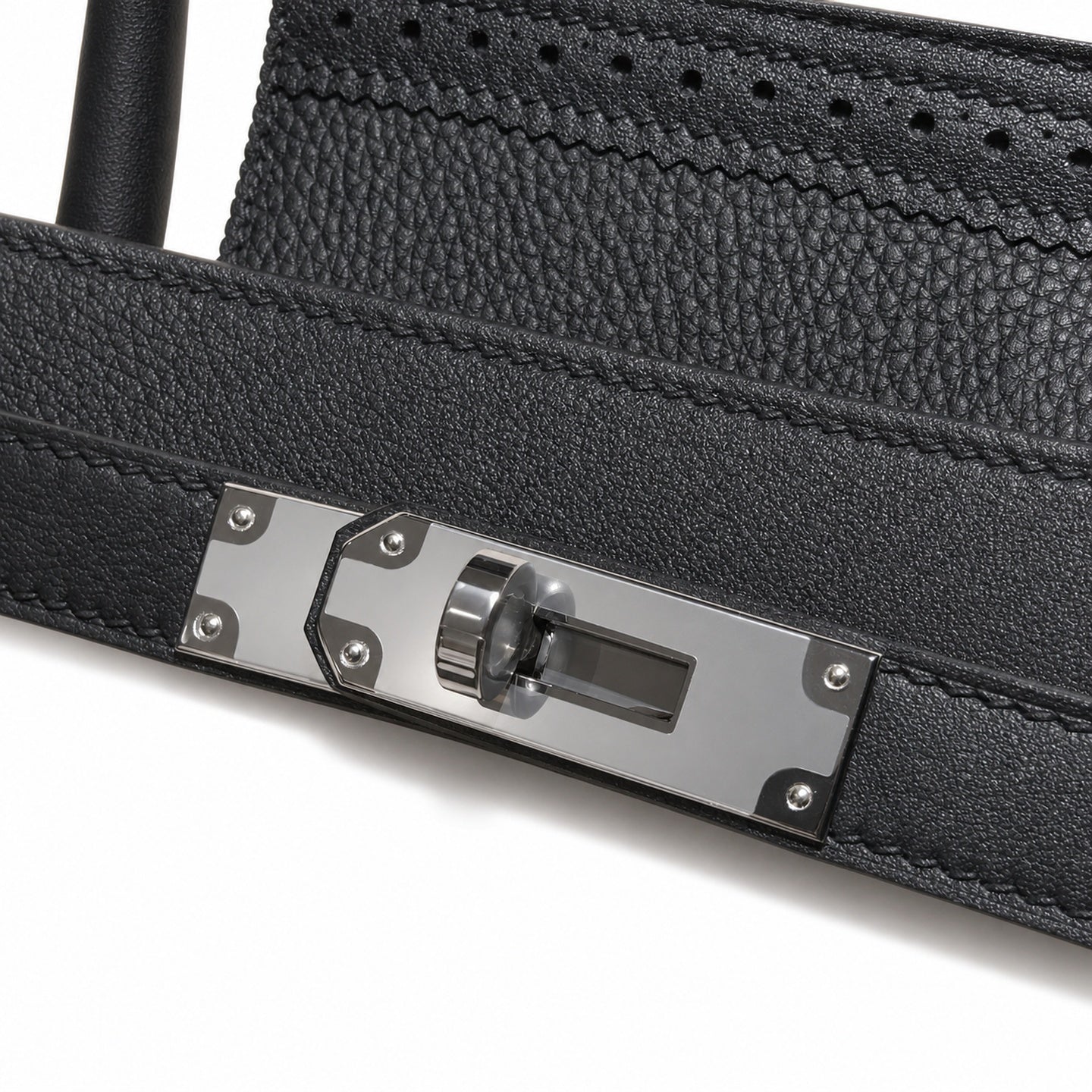 Birkin Ghillies 30 Total Black Leather Top-Handle Bag