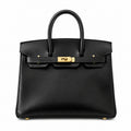 Birkin 25 in Noir Boxcalf Leather (Gold Hardware)