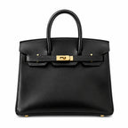 Birkin 25 in Noir Boxcalf Leather (Gold Hardware)
