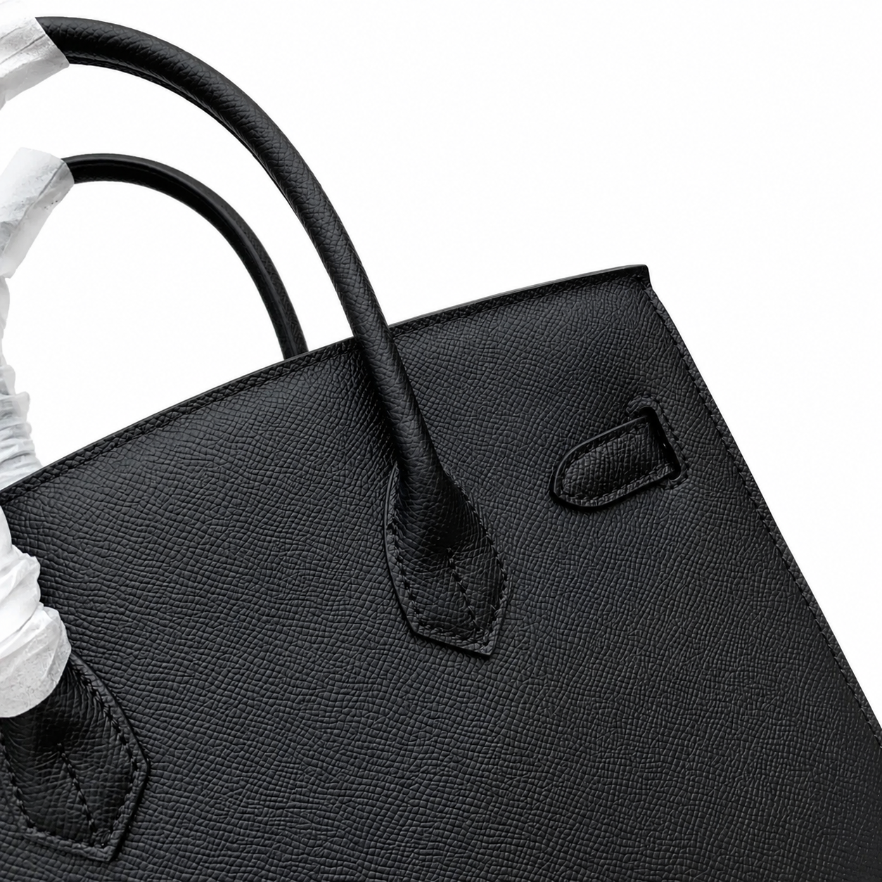 Birkin Style 25/30 Sellier in Noir Epsom Leather (Gold Hardware)