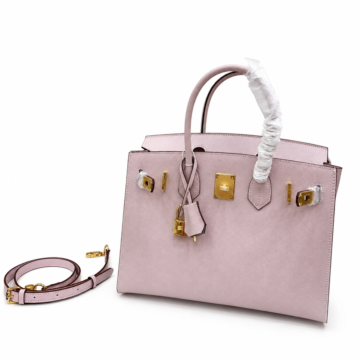Birkin Style 25/30 Sellier in Rose Sakura Epsom Leather (Gold Hardware)