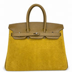 Mini Birkin 25cm Grizzly Edition in Weimaraner Beige & Suede (Silver Hardware)
