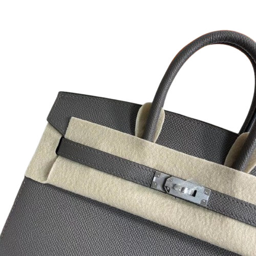 Birkin 25 Sellier 8F Etain Epsom Silver Hardware