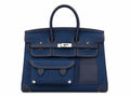 Birkin Cargo 35 in Bleu Marine Toile Goéland and Swift Leather (Palladium Hardware)