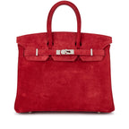 Birkin 25 Palladium Hardware Rouge Vif Doblis