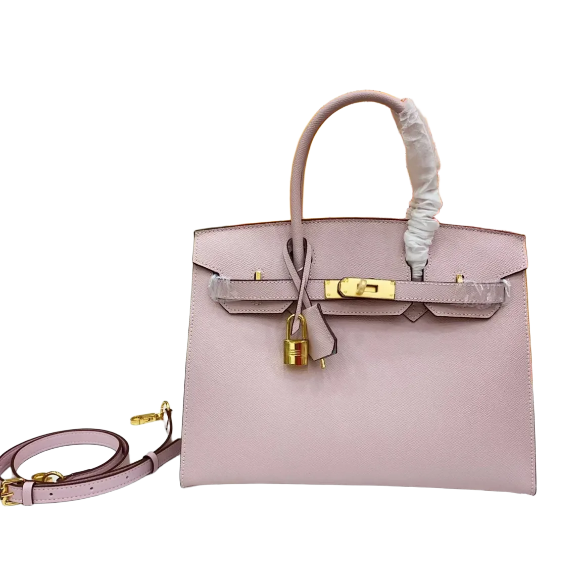 Birkin HSS 25 Epsom Mauve Pâle / Rose Sakura Golden Lock