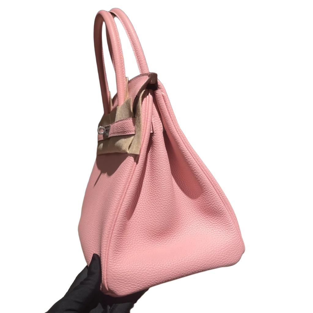 Birkin 25  Retourne 3Q Rose Sakura Togo Silver Hardware