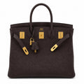 Large Birkin HAC 40cm Men's Tote in Premium Chocolate Brown Togo Cowhide