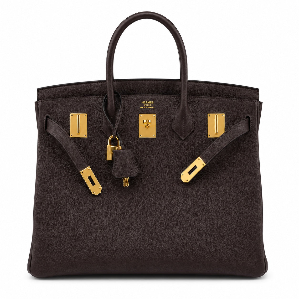 Large Birkin HAC 40cm Men's Tote in Premium Chocolate Brown Togo Cowhide