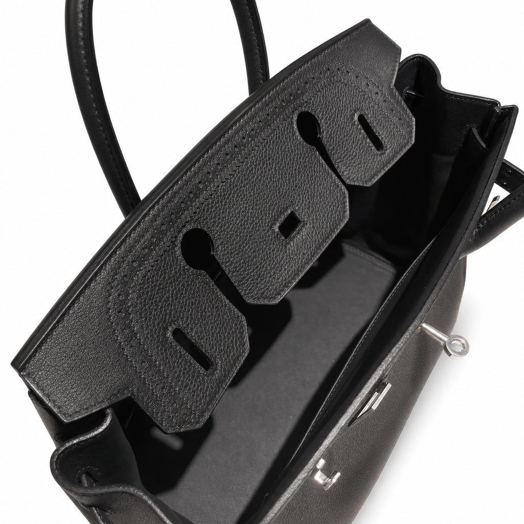 Birkin Ghillies 30 Total Black Leather Top-Handle Bag