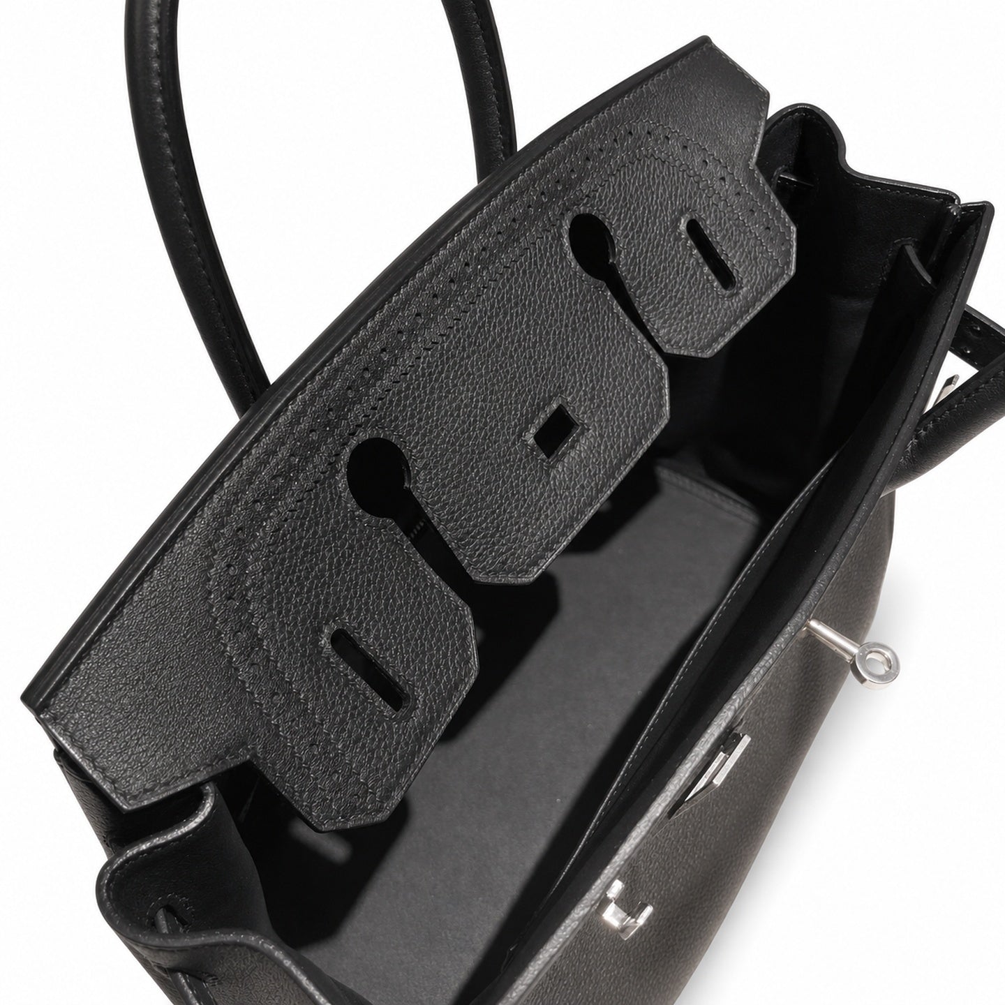 Birkin Ghillies 30 Total Black Leather Top-Handle Bag