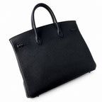 Birkin 40 Retourne in Noir Togo Leather (Palladium Hardware)