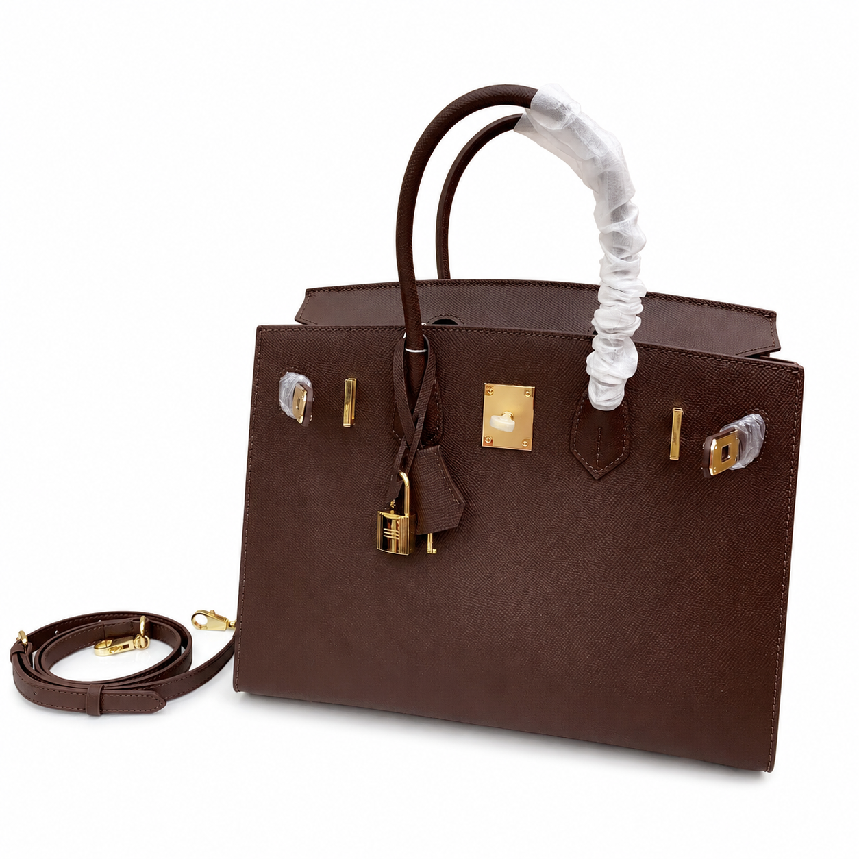 Birkin Style 25/30 Sellier in Chocolat Epsom Leather (Gold Hardware)