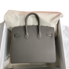 Birkin 25 Sellier 8F Etain Epsom Silver Hardware
