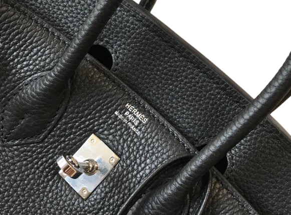 Birkin Retourne in Noir Togo Leather with Contrast Interior (Palladium Hardware)