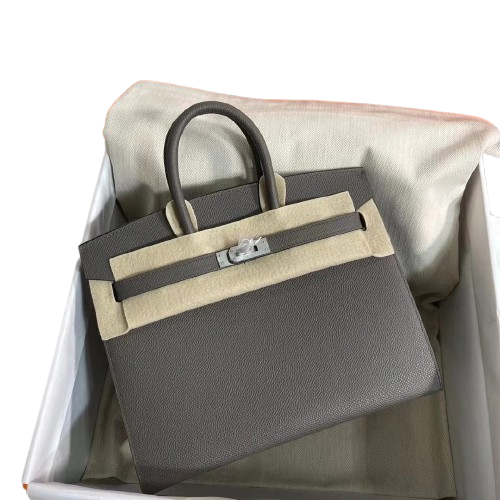 Birkin 25 Sellier 8F Etain Epsom Silver Hardware