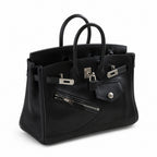 Birkin 25 Rock Sellier in Noir Swift Leather (Palladium Hardware)
