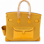 Birkin Cargo 35 Sesame Swift Leather and Canvas Multi-Pocket Bag