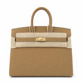 Birkin 25 Sellier 4B Biscuit Epsom Gold Hardware