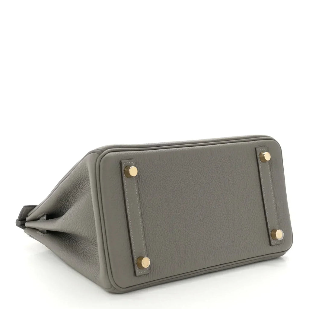 Birkin 25 Gris Meyer crafted from incredibly soft Togo calfskin leather