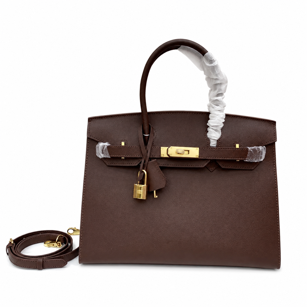 Birkin Style 25/30 Sellier in Chocolat Epsom Leather (Gold Hardware)